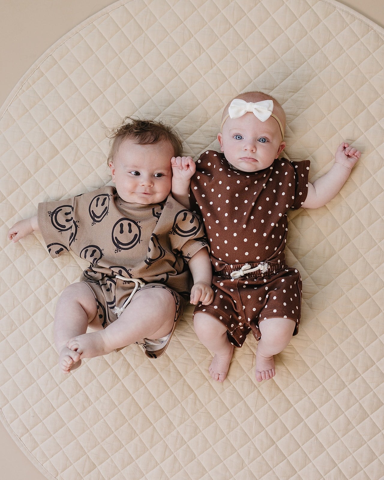 Shorts Set | Brown Polka Dots