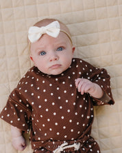 Shorts Set | Brown Polka Dots