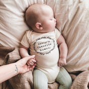 Daddy's Favorite Human Organic Cotton Baby Bodysuit Short Sleeve