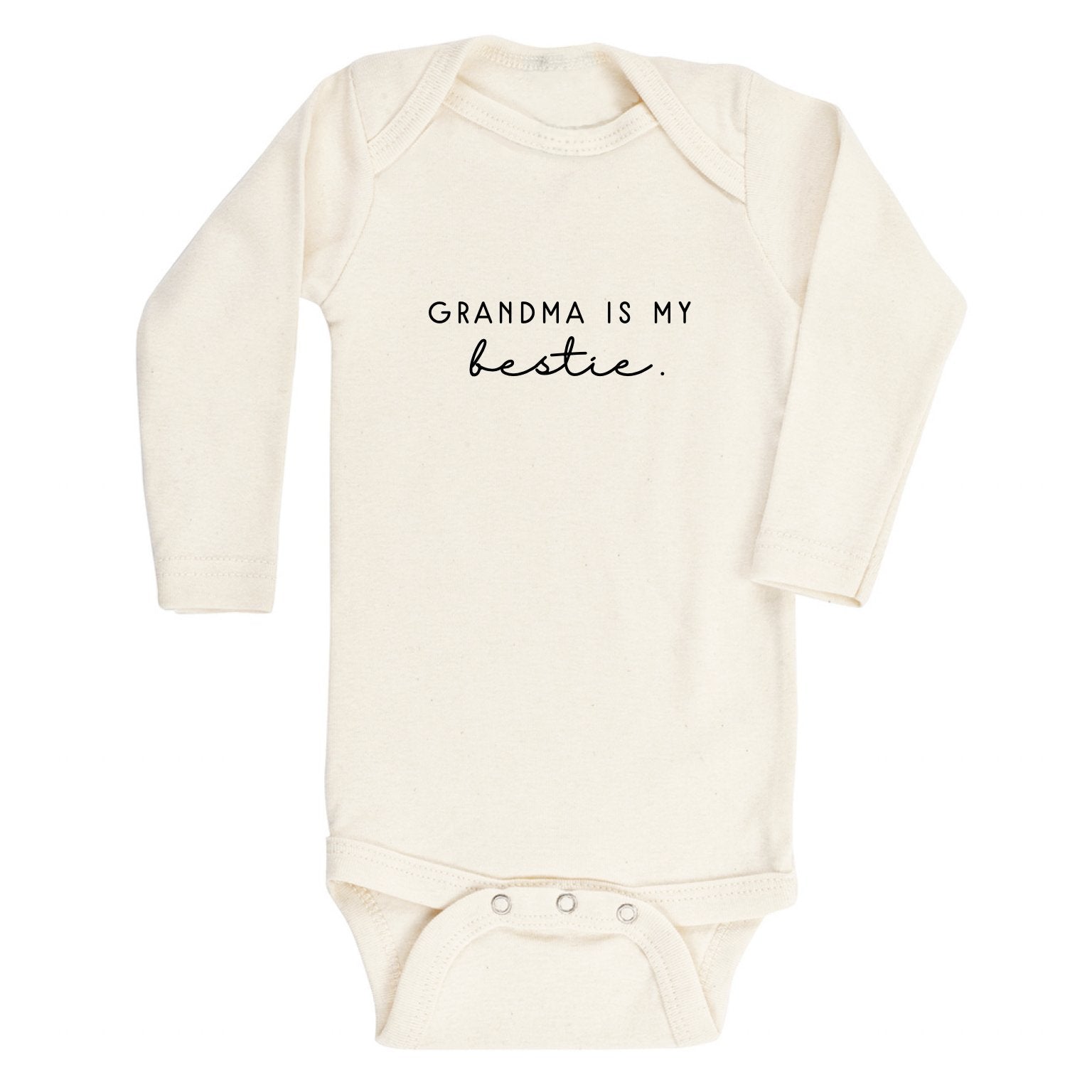 Grandma is My Bestie Organic Baby Bodysuit Long Sleeve