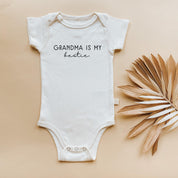 Grandma is my Bestie Organic Cotton Baby Bodysuit Short Sleeve