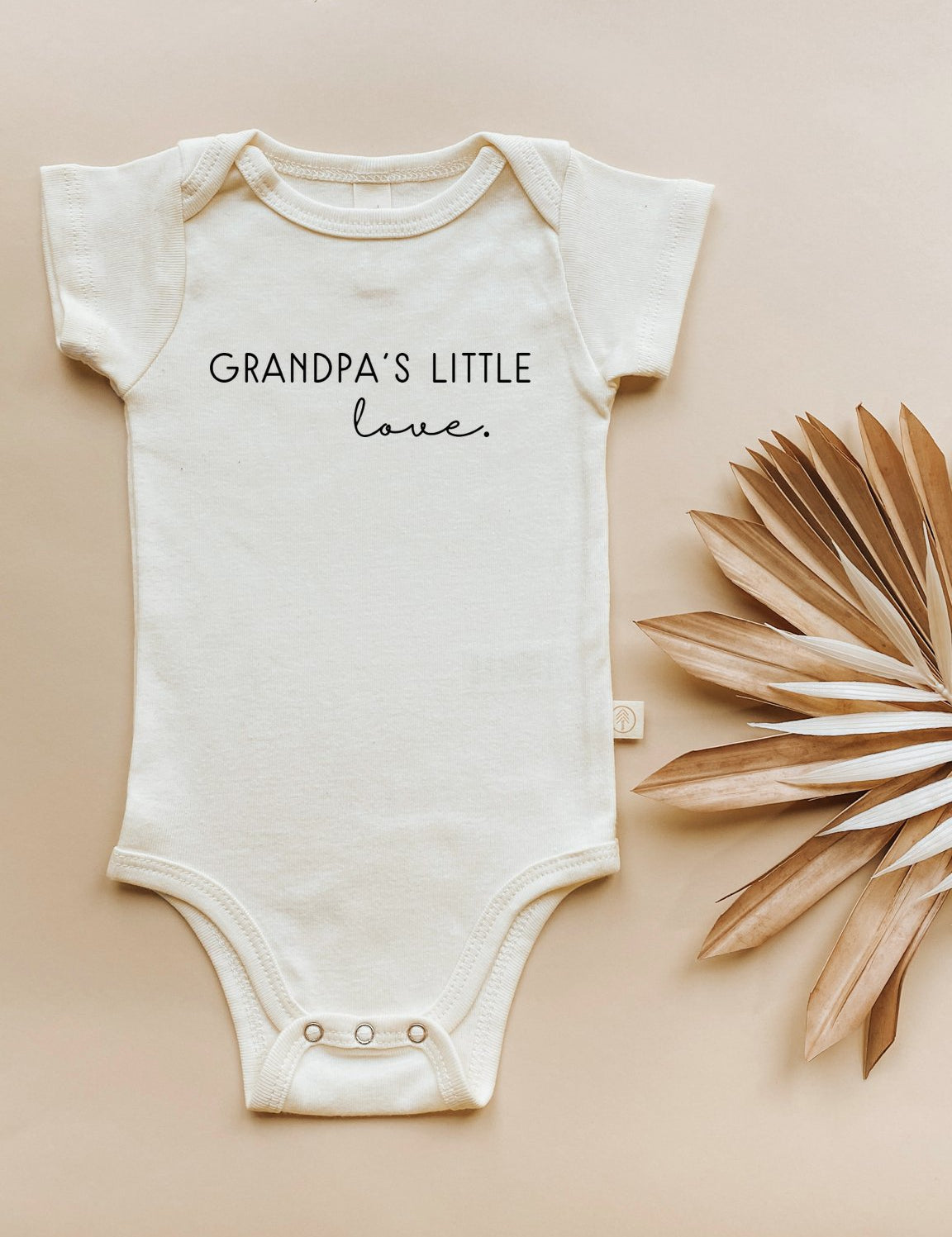 Grandpa's Little Love Organic Baby Bodysuit Short Sleeve