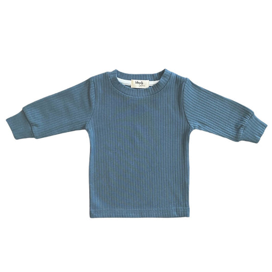 Ribbed Top - Cerulean