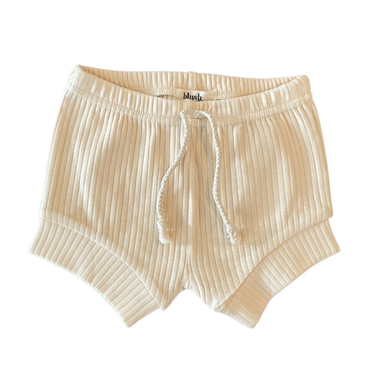 Ribbed Shorts - Cream