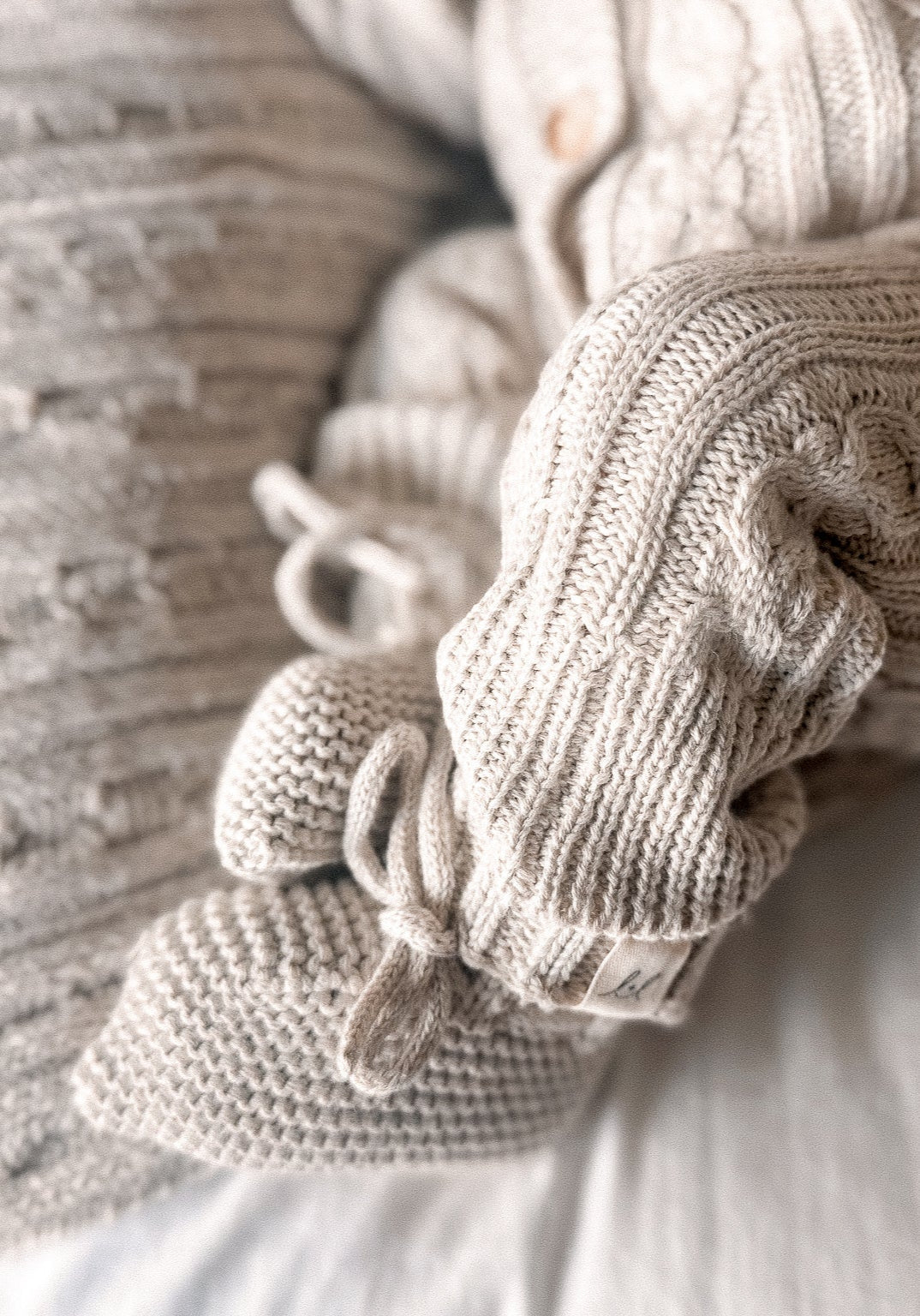 Luna + Luca Organic Booties - Natural