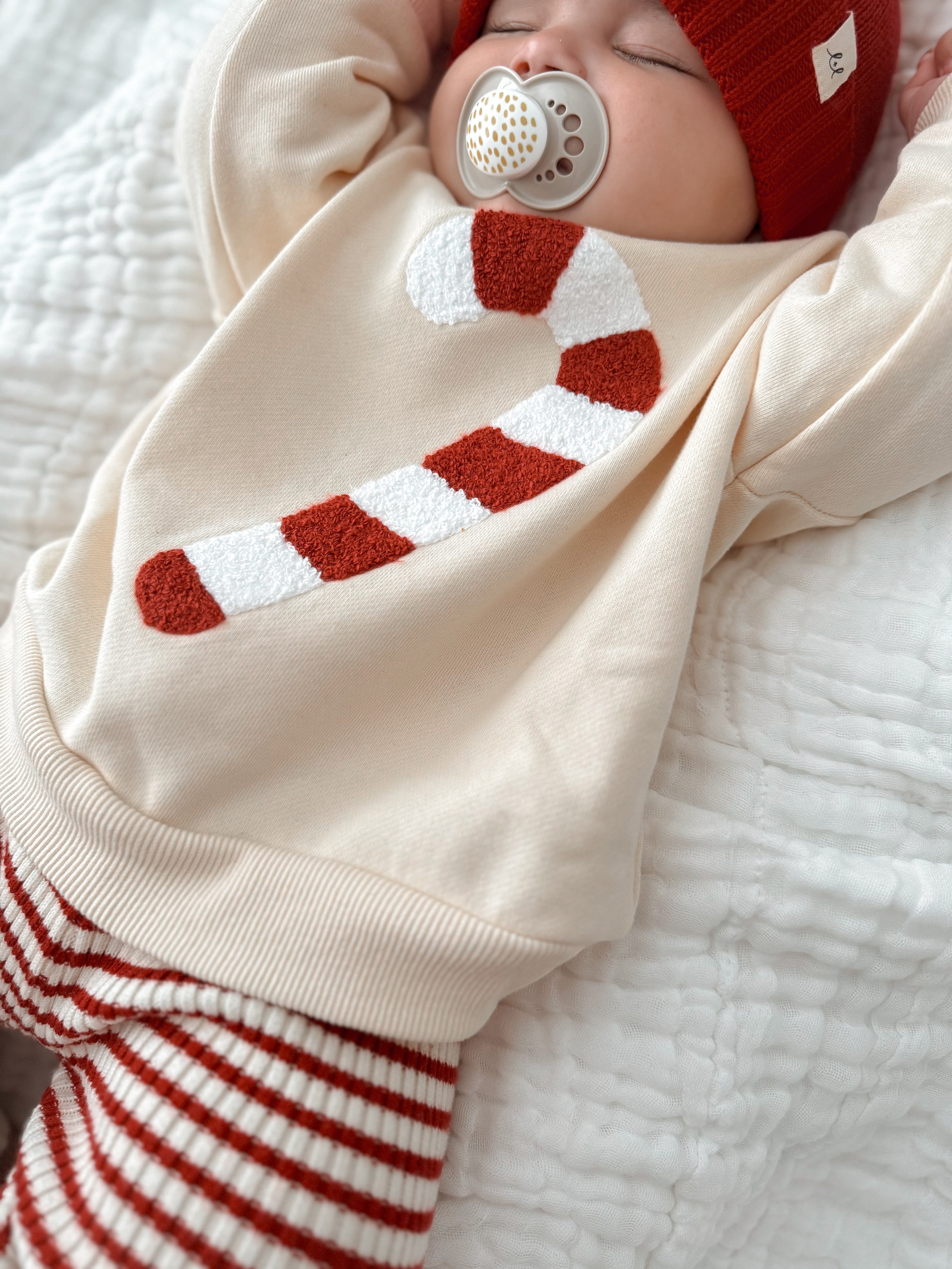 Candy Cane Chenille Pullover