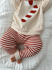 Candy Cane Striped Leggings