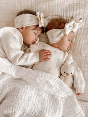 Luna + Luca Cotton Gauze Baby Blanket - White