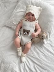 Baby Bear Bonnet - Cream