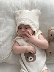 Baby Bear Bonnet - Cream