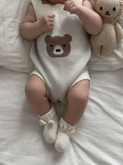 Little Bear Baby Booties - Cream