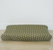 Olive Strokes Changing Pad Cover
