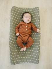 Olive Strokes Changing Pad Cover