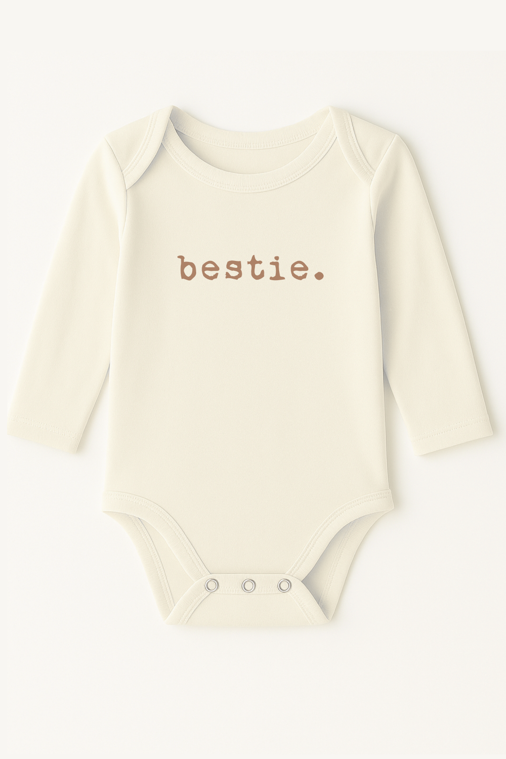 Bestie Clay Organic Cotton Baby Bodysuit Long Sleeve