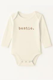 Bestie Clay Organic Cotton Baby Bodysuit Long Sleeve