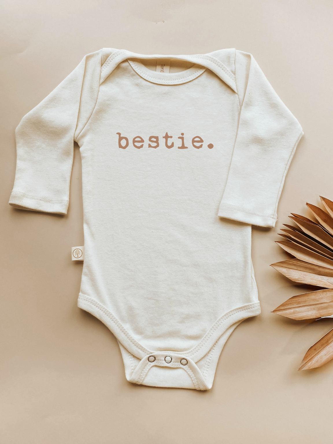 Bestie Clay Organic Cotton Baby Bodysuit Long Sleeve