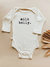 Milk Belly Organic Cotton Baby Bodysuit Long Sleeve