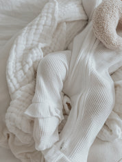 Luna + Luca Ruffle Waffle Set - White