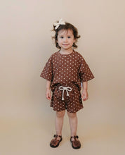 Shorts Set | Brown Polka Dots