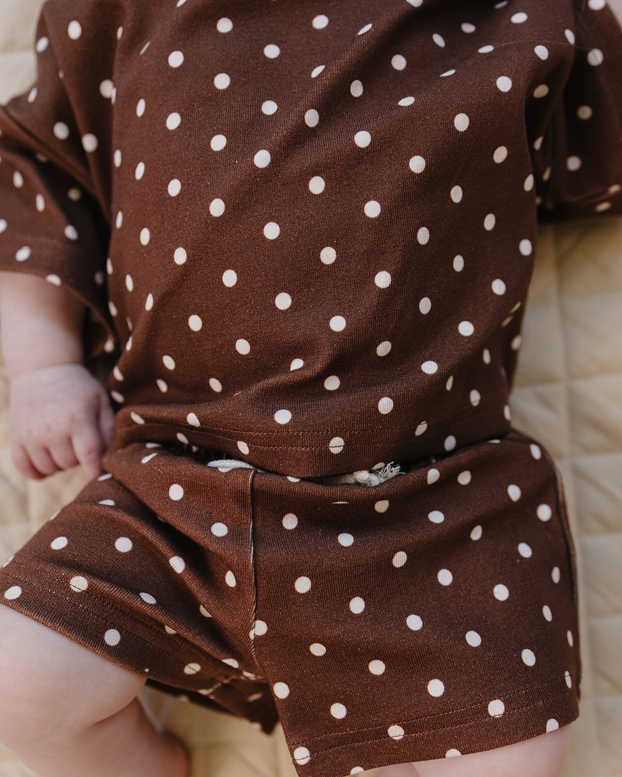 Shorts Set | Brown Polka Dots