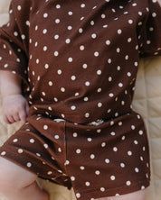 Shorts Set | Brown Polka Dots