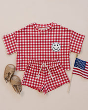 Shorts Set | Red Gingham