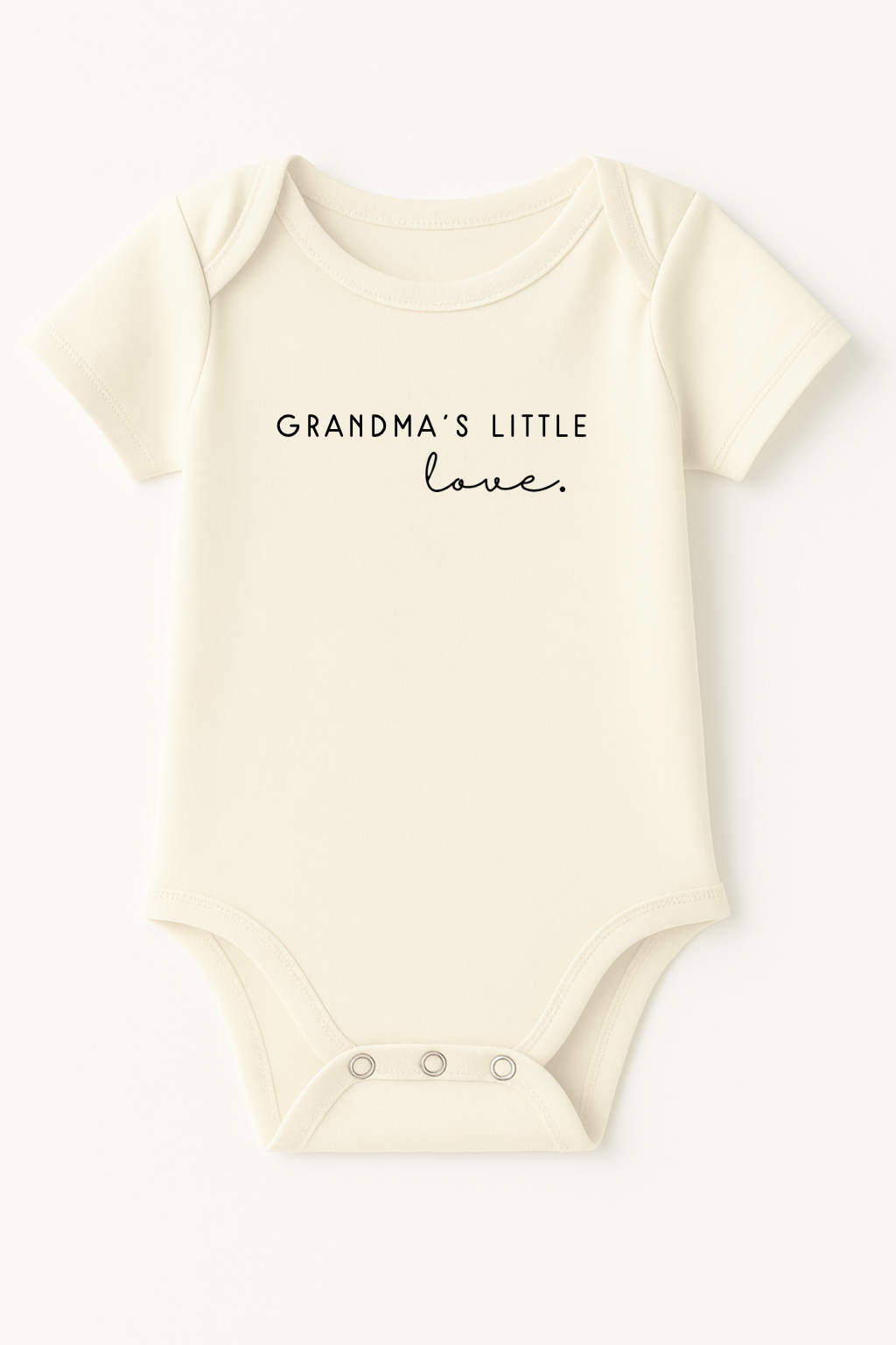 Grandma's Little Love Organic Cotton Baby Bodysuit Short Sleeve