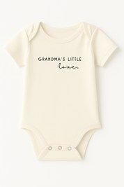 Grandma's Little Love Organic Cotton Baby Bodysuit Short Sleeve
