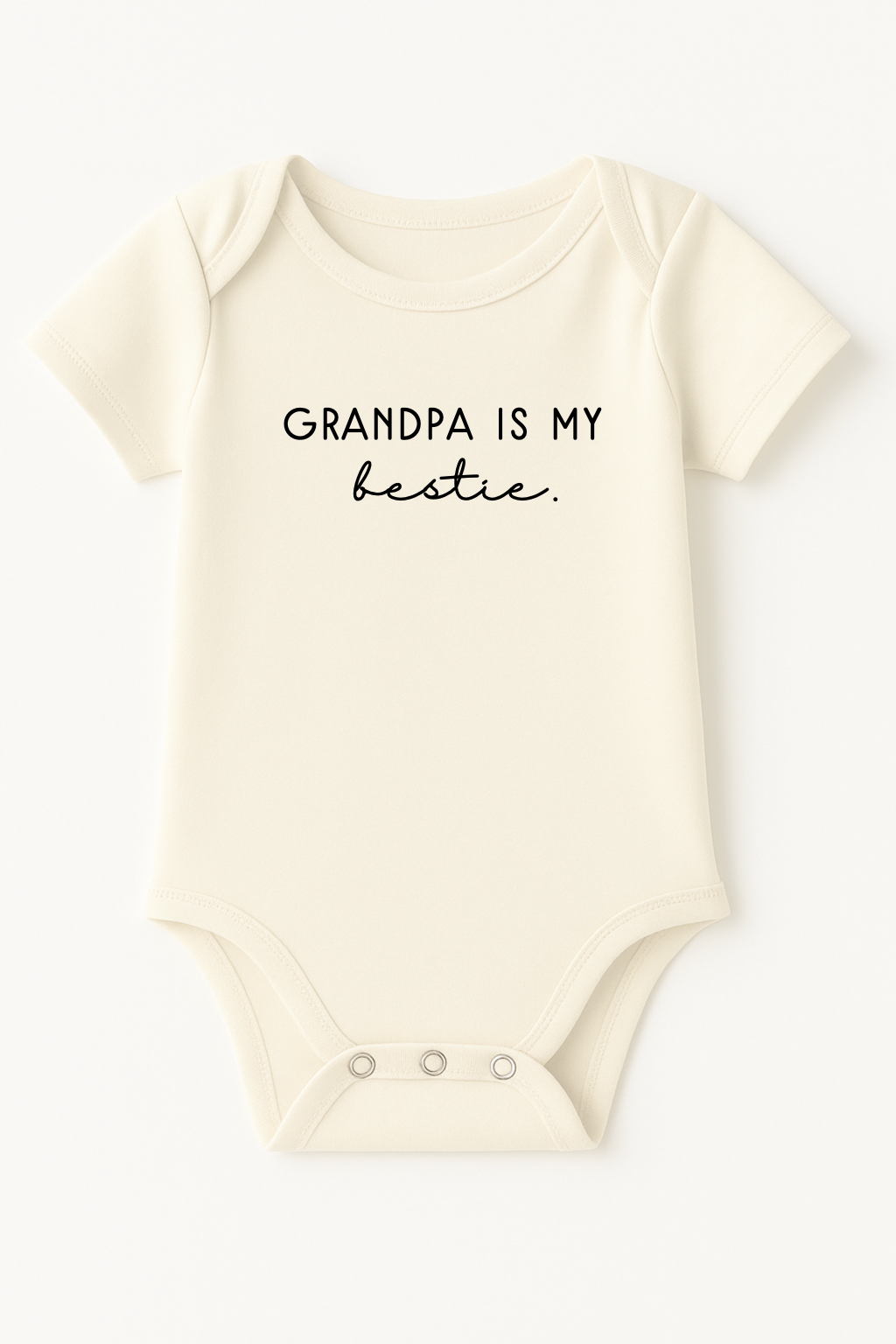 Grandpa is my Bestie Organic Cotton Baby Bodysuit Short Sleeve