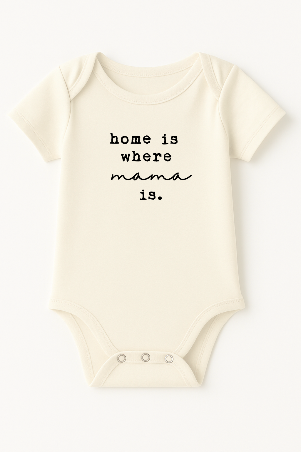 Home is Where Mama is - Organic Short Sleeve Baby Bodysuit
