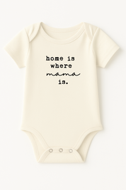Home is Where Mama is - Organic Short Sleeve Baby Bodysuit