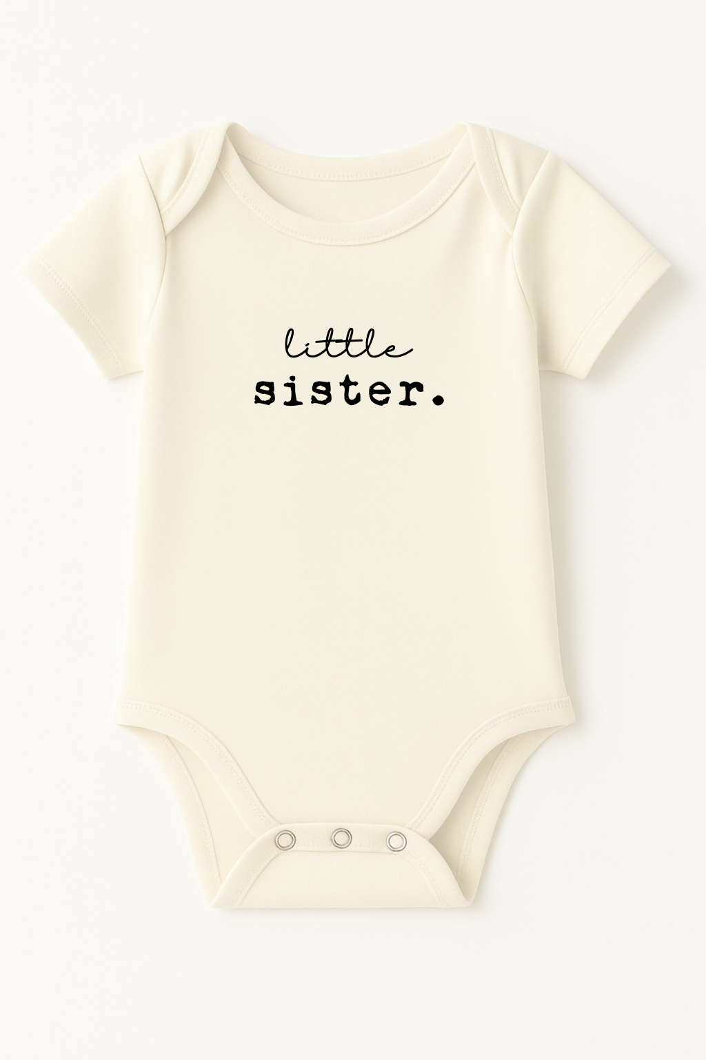 Little Sister Organic Cotton Short Sleeve Baby Bodysuit