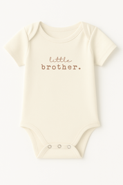 Little Brother Clay Organic Cotton Baby Bodysuit Short Sleeve