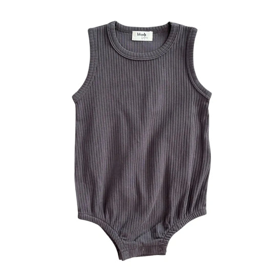 Ribbed Bodysuit - SLEEVELESS - Coal