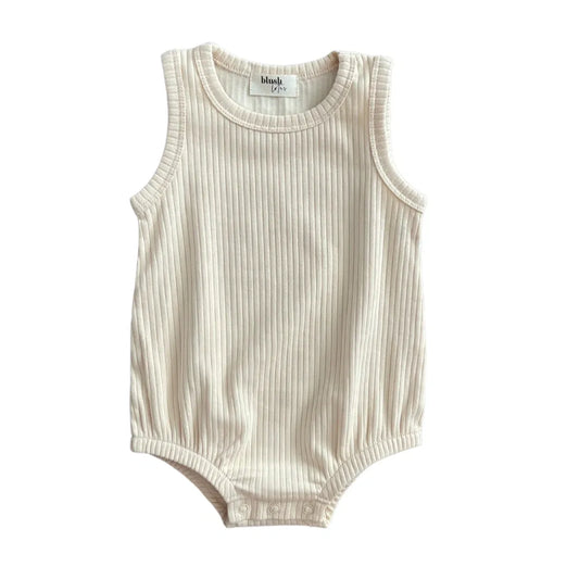 Ribbed Bodysuit - SLEEVELESS - Cream