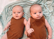 Ribbed Bodysuit - SLEEVELESS - Cognac